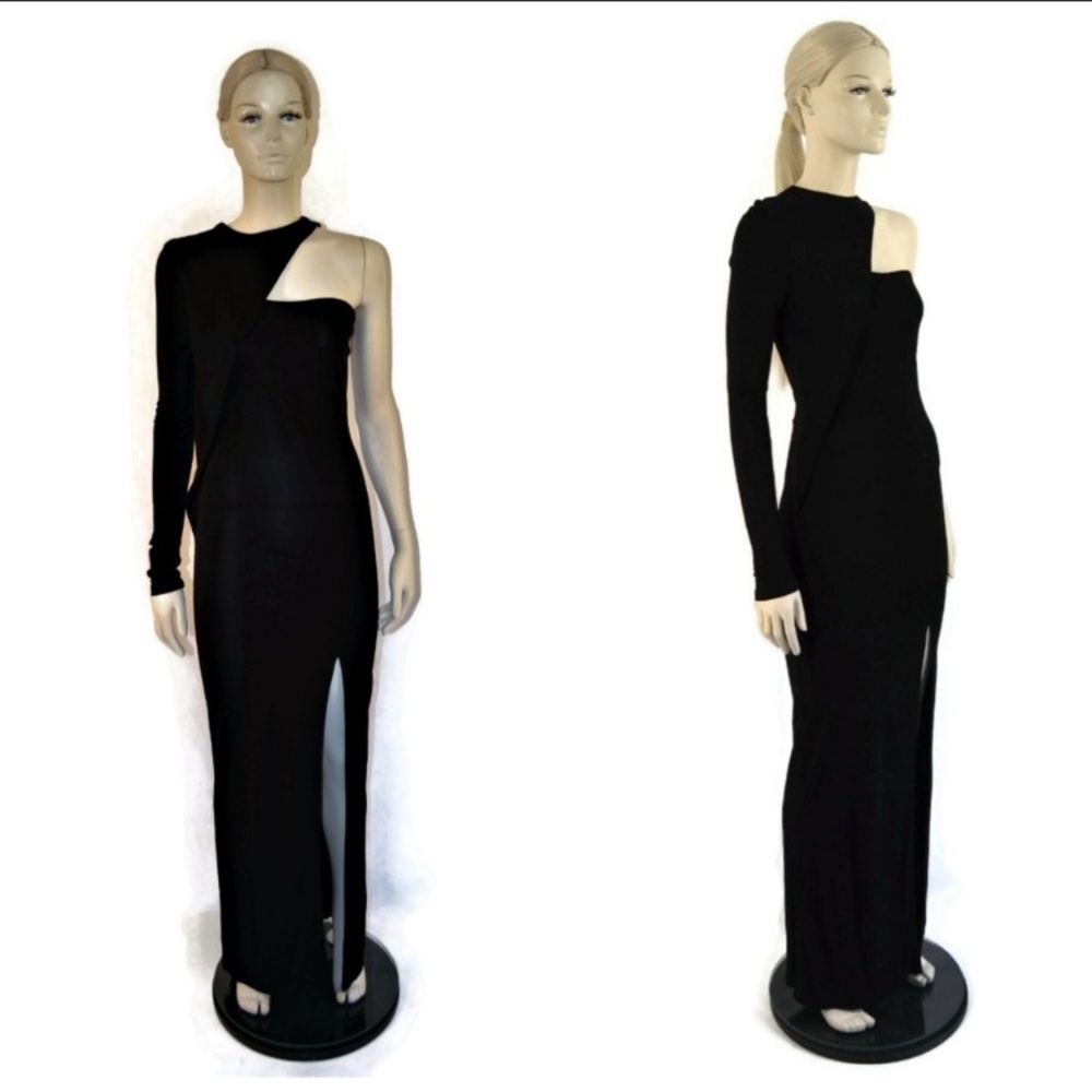 Cut25 Yigal Azrouel Black Longsleeve Gown Size 2